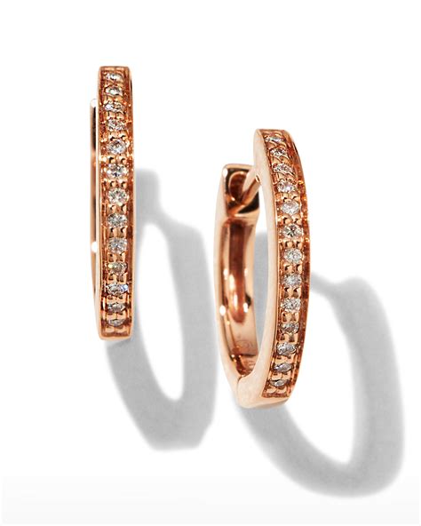 rose gold huggie earrings